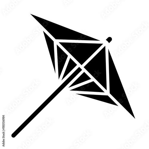 Japanese umbrella icon in glyph style