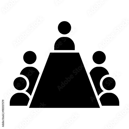 Meeting icon in glyph style
