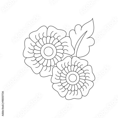 Floral indian design mantra pattern mandala symbol ornamental abstract