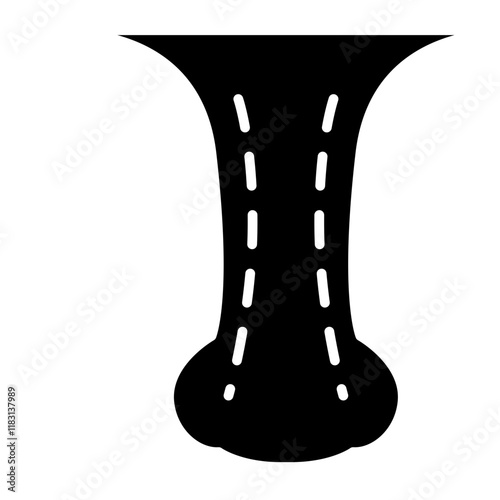 Nose job icon in glyph style