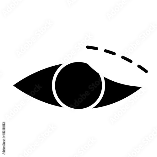 Eyelid surgery icon in glyph style
