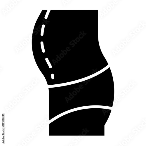 Liposuction icon in glyph style