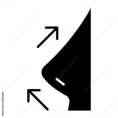 Nose job icon in glyph style