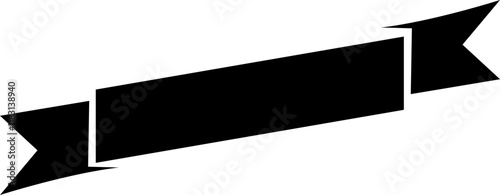 Ribbon banner bow colorful icon. Decoration line vector isolated on transparent background. Element symbol for award, gift, flag, frame, poster, promotion, art, modern and more