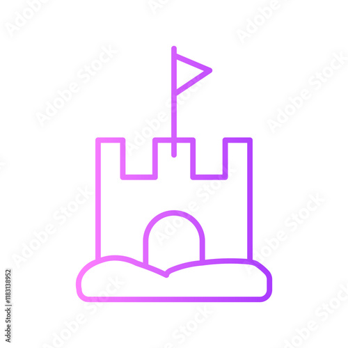 sandcastle gradient icon