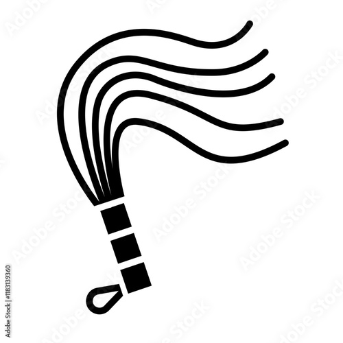 Whip icon in glyph style