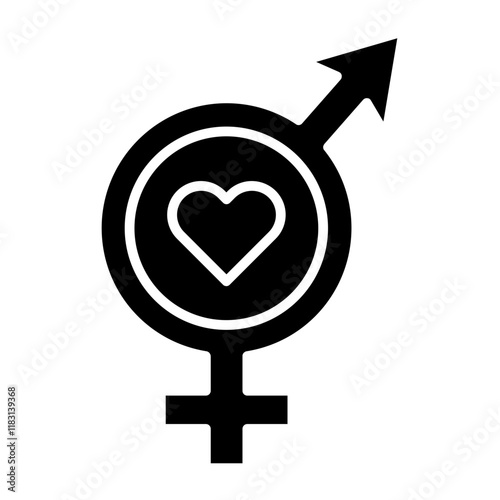 Sex icon in glyph style