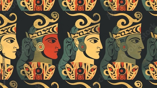 empire seamless pattern wallpaper