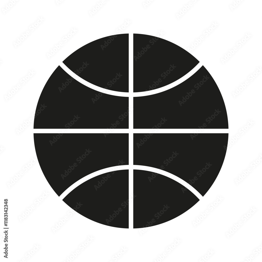 Basketball icon in glyph style Basketball icon in glyph style