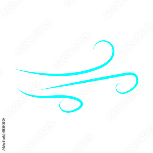Doodle wind line sketch. Hand drawn doodle wind motion, air blow, swirl elements. Sketch drawn air blow motion, freshness, smoke flow art. Wind and air flow icons gusts. vector illustration