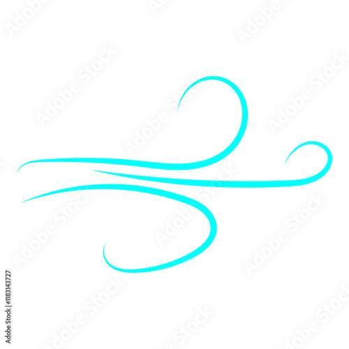 Doodle wind line sketch. Hand drawn doodle wind motion, air blow, swirl elements. Sketch drawn air blow motion, freshness, smoke flow art. Wind and air flow icons gusts. vector illustration