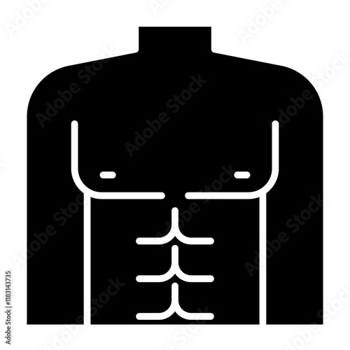 Muscle icon in glyph style