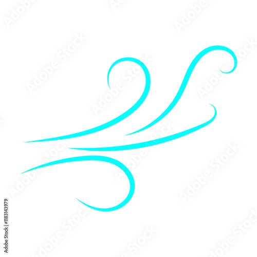 Doodle wind line sketch. Hand drawn doodle wind motion, air blow, swirl elements. Sketch drawn air blow motion, freshness, smoke flow art. Wind and air flow icons gusts. vector illustration