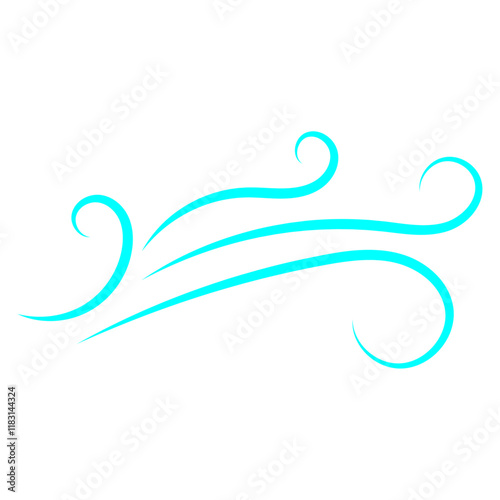 Doodle wind line sketch. Hand drawn doodle wind motion, air blow, swirl elements. Sketch drawn air blow motion, freshness, smoke flow art. Wind and air flow icons gusts. vector illustration