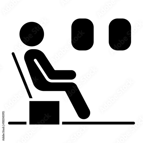 On board icon in glyph style