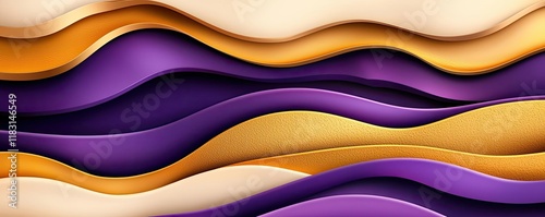 Wallpaper Mural Layer abstract background concept. Abstract wavy background featuring warm, vibrant colors and layered textures. Torontodigital.ca