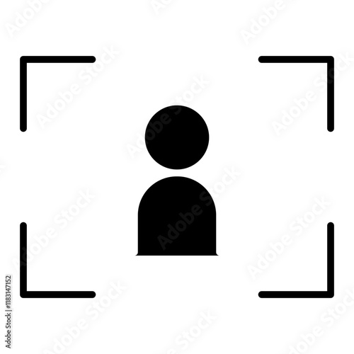 Video conference icon in glyph style
