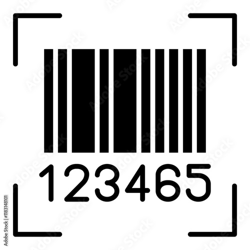 Barcode icon in glyph style