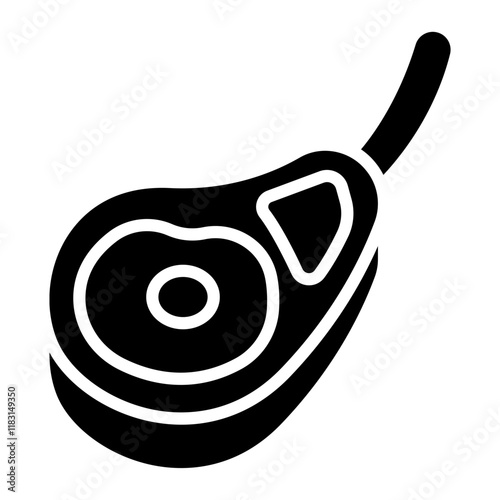 Mutton icon in glyph style