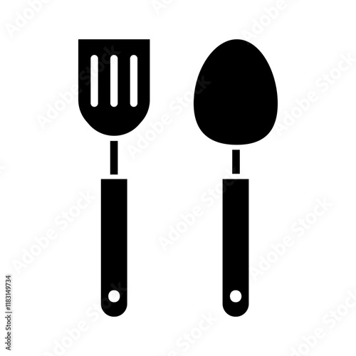 Spatula icon in glyph style