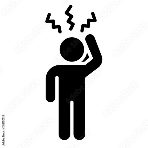 Headache icon in glyph style