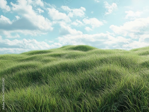 Hills grassland landscape outdoors - ai