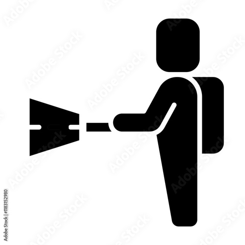 Spray disinfectant icon in glyph style