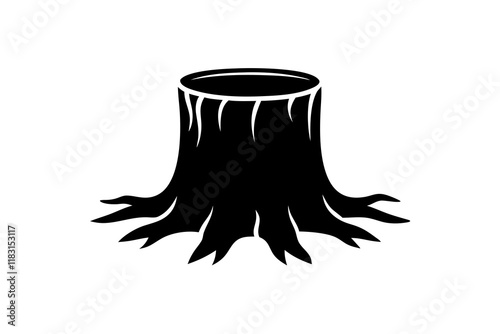tree stump silhouette icon Transparent Background Clip art