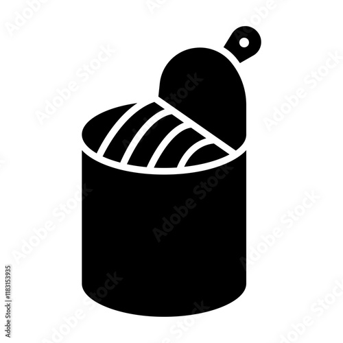 Canned food icon in glyph style