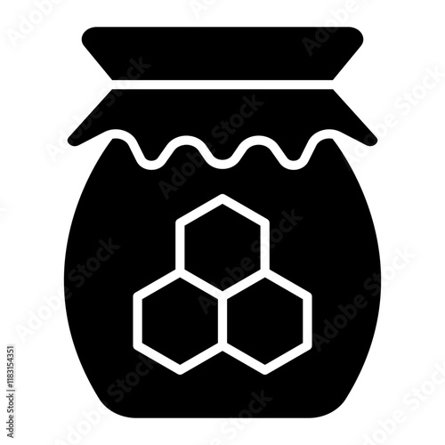 Honey icon in glyph style