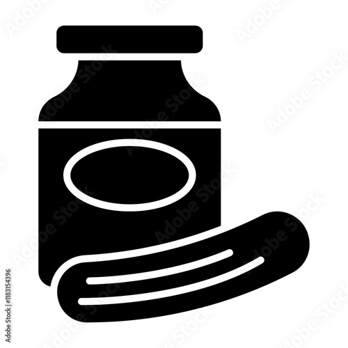 Pickle icon in glyph style