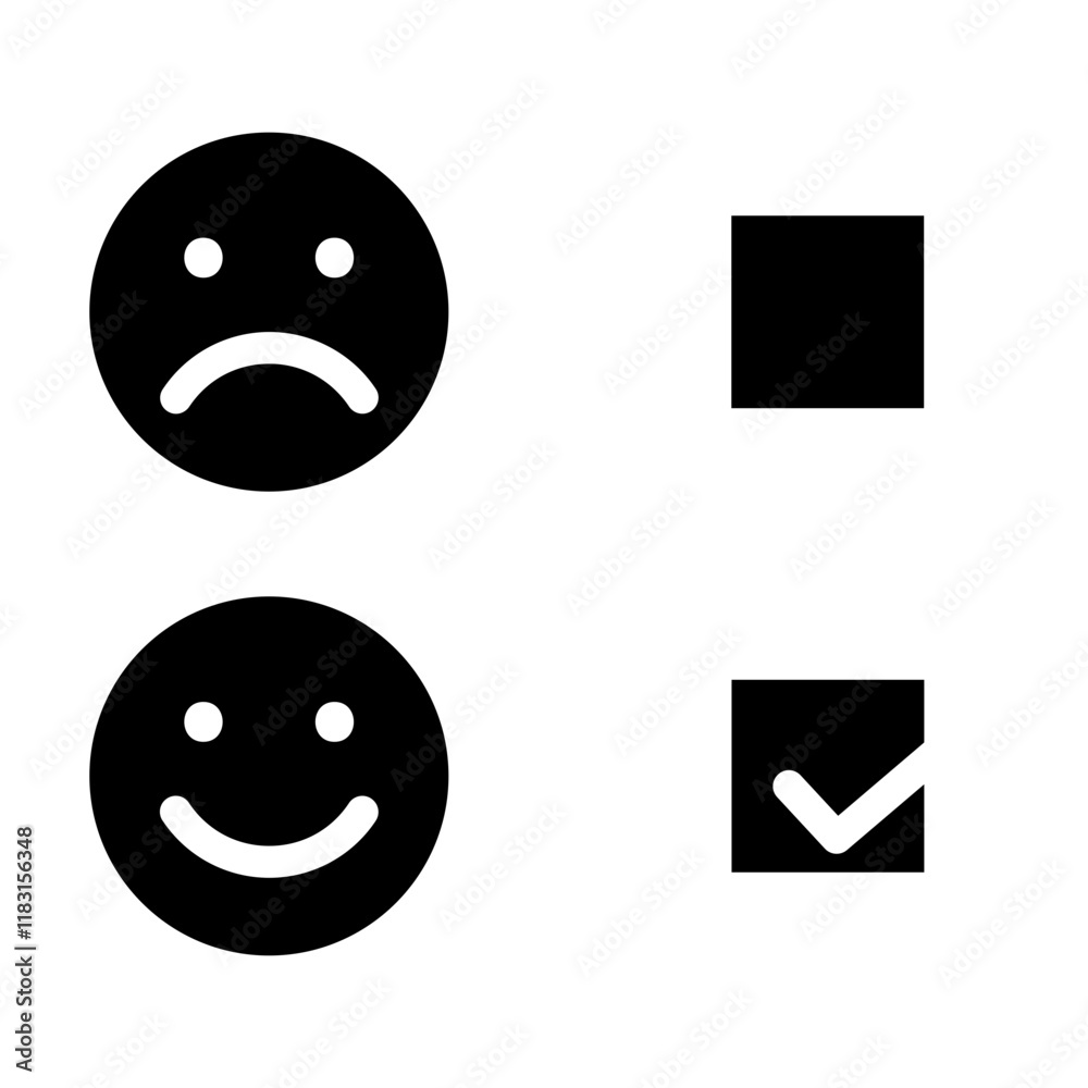 Fototapeta premium Customer experience icon in glyph style