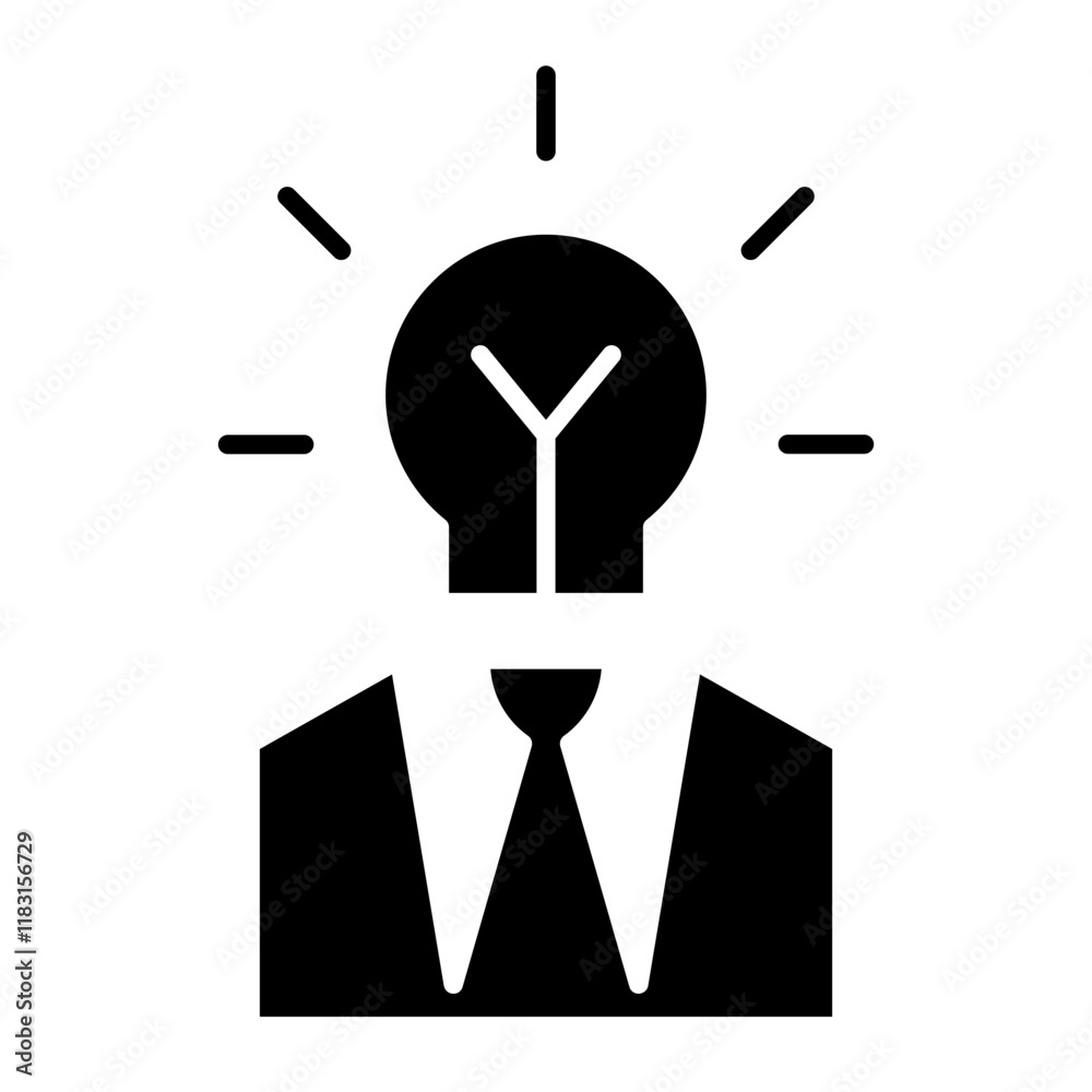 Fototapeta premium Creator icon in glyph style