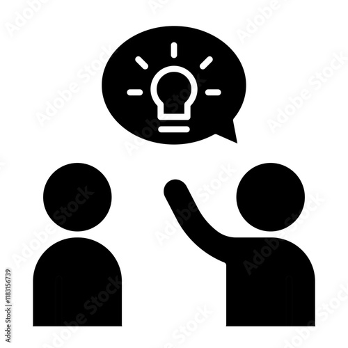 Discussion icon in glyph style