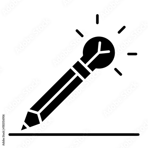 Creativity icon in glyph style