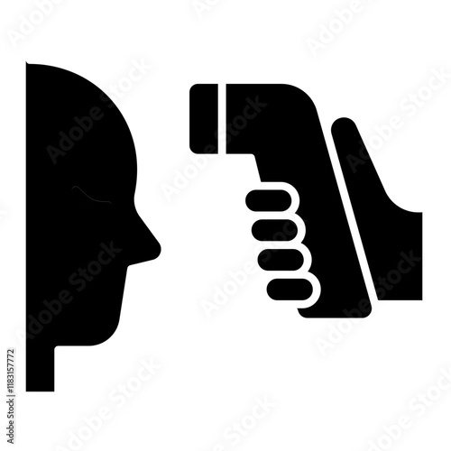 Temperature check icon in glyph style