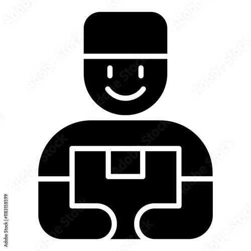 Delivery service icon in glyph style