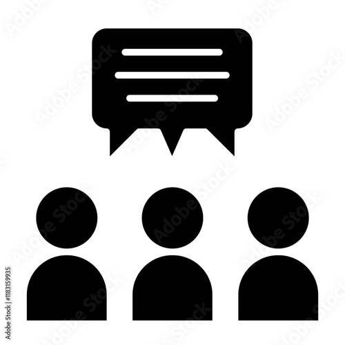 Customer�s feedback icon in glyph style