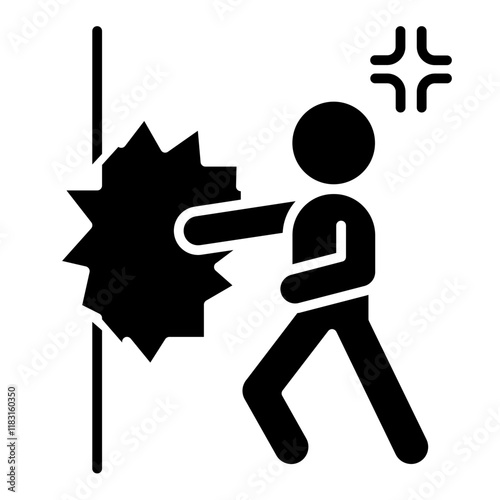 Punch icon in glyph style