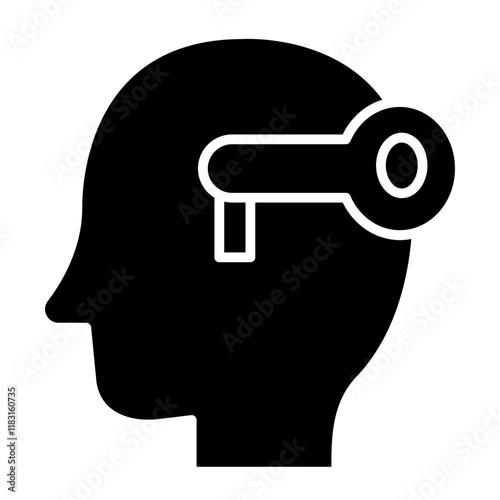 Psychology icon in glyph style