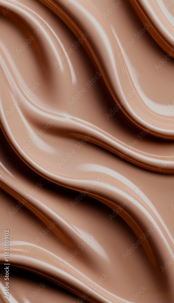 Vertical molten chocolate with swirling waves. Mocha Mouse 2025 color Vertical molten chocolate with swirling waves. Mocha Mouse 2025 color