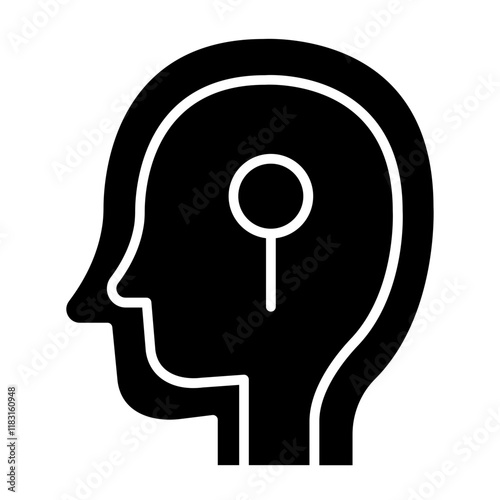 Psychology icon in glyph style