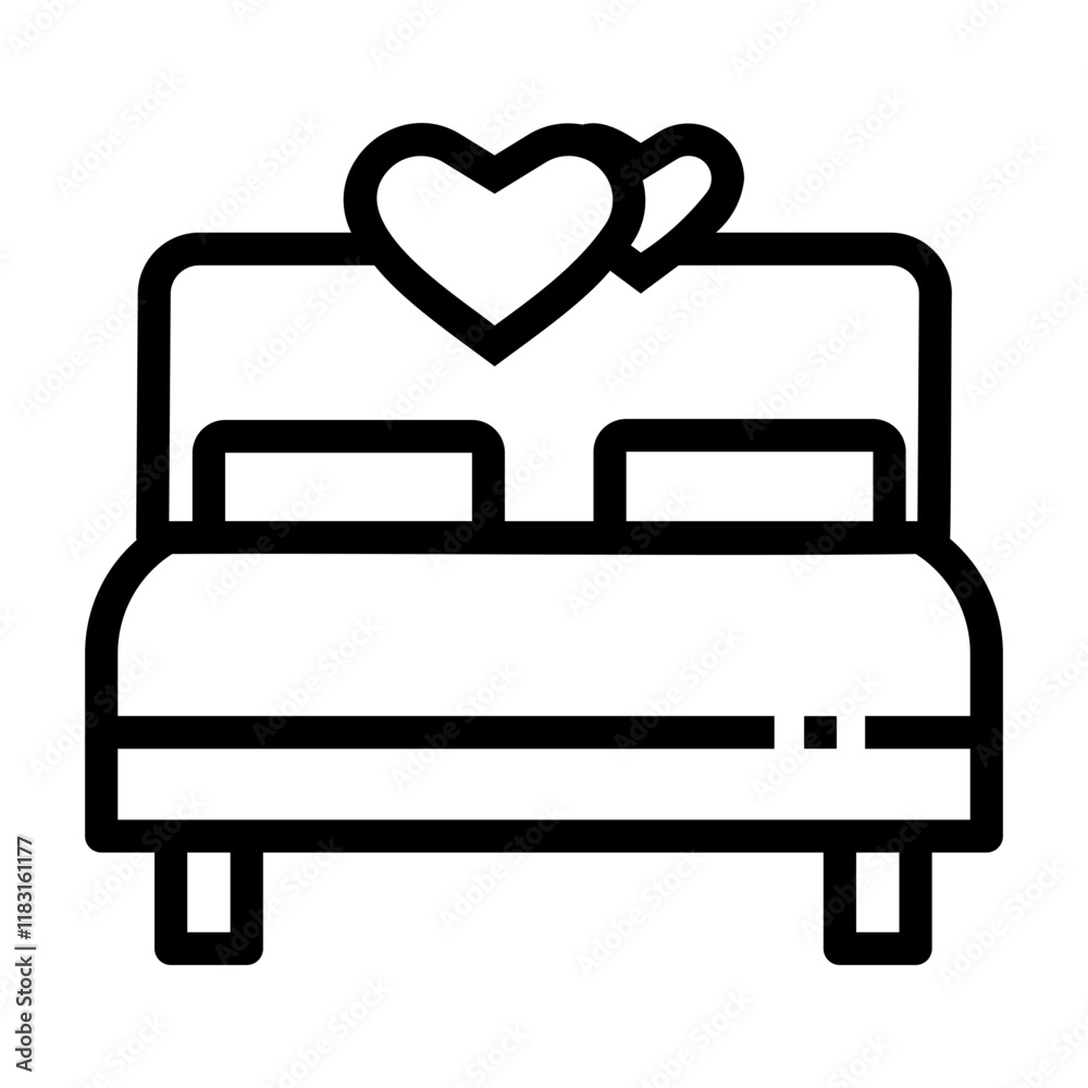 bed Line Icon