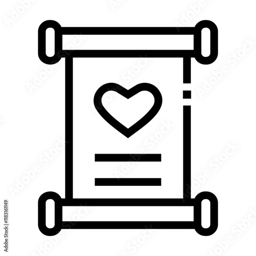 wedding vows Line Icon