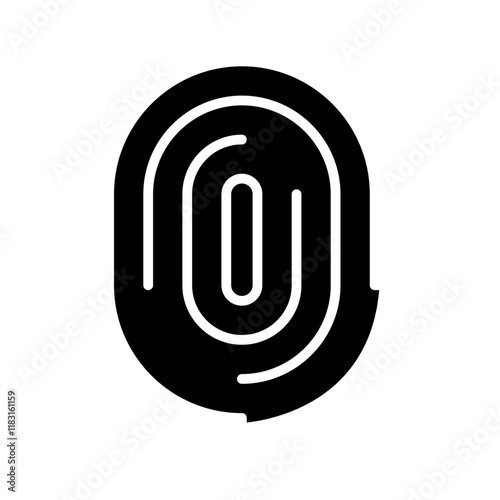 Finger scan icon in glyph style