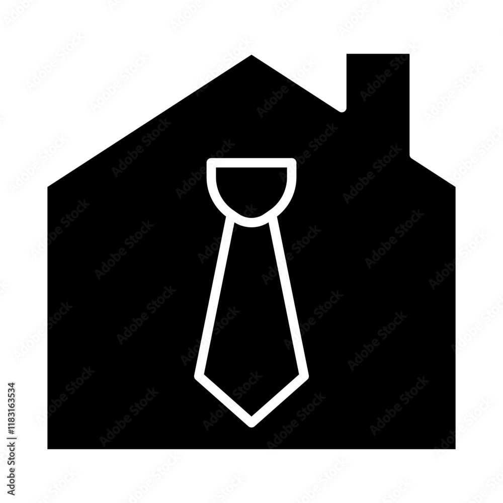 Work from home icon in glyph style Work from home icon in glyph style
