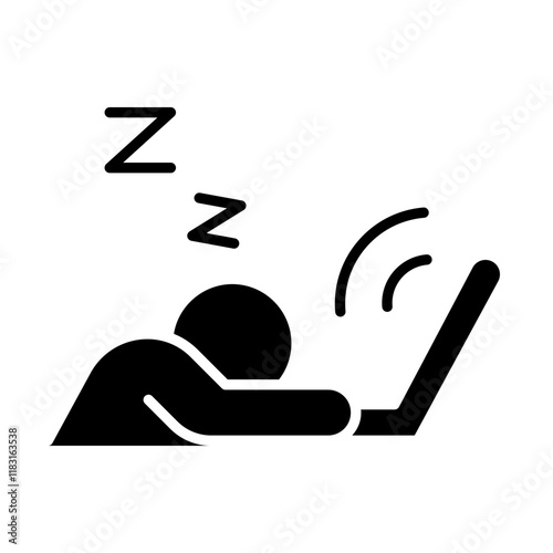 Napping icon in glyph style