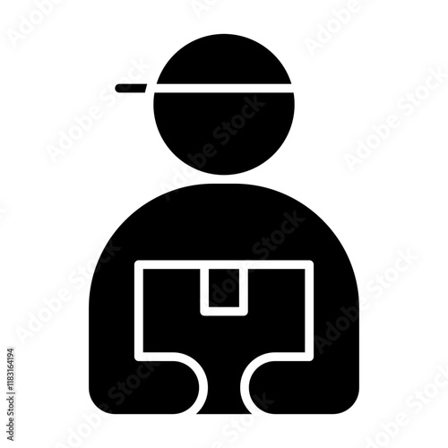 Delivery icon in glyph style