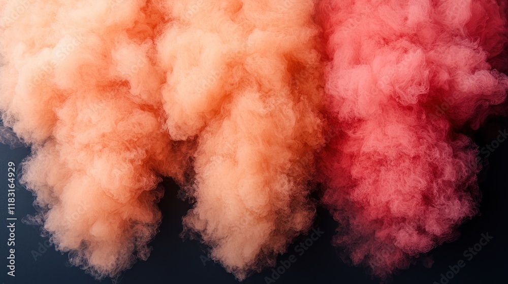 Fototapeta premium Soft, colorful clouds of fluffy texture.