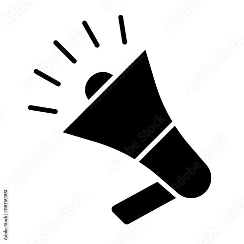 Megaphone icon in glyph style